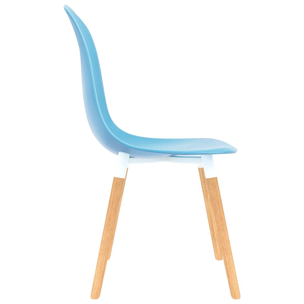 Dining Chairs 4 pcs Blue Plastic